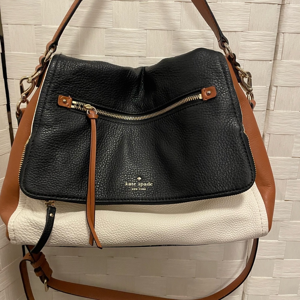 Kate Spade Black and White Shoulder Cobble Hill Toddy Bag